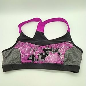 Free motion sports bra women's M black/purple
